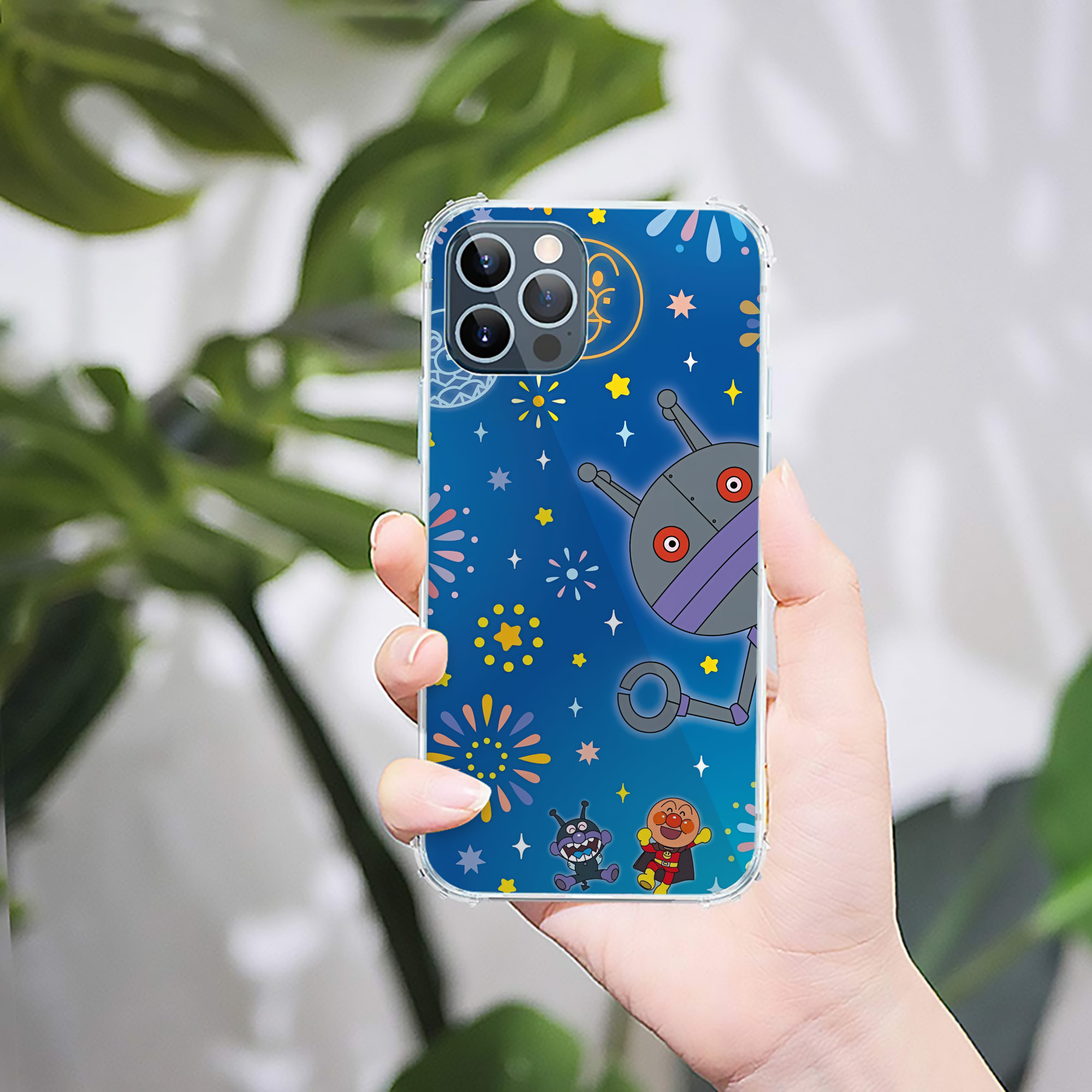 （画像用） アンパンマン Anpanman 【iPhone 12シリーズ対応】透明スマホケース（クリアソフトケース）